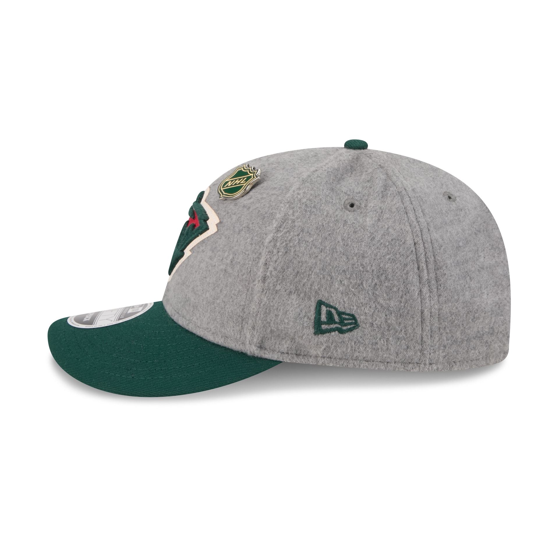 Minnesota Wild Heather Gray Wool Low Profile 9FIFTY Snapback Hat