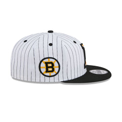 Boston Bruins Deceptor Pinstripe 9FIFTY Snapback Hat