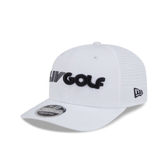LIV Golf White 9SEVENTY Stretch-Snap Hat