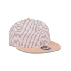 New Era Cap Peach Pinstripe Retro Crown 9FIFTY Snapback Hat