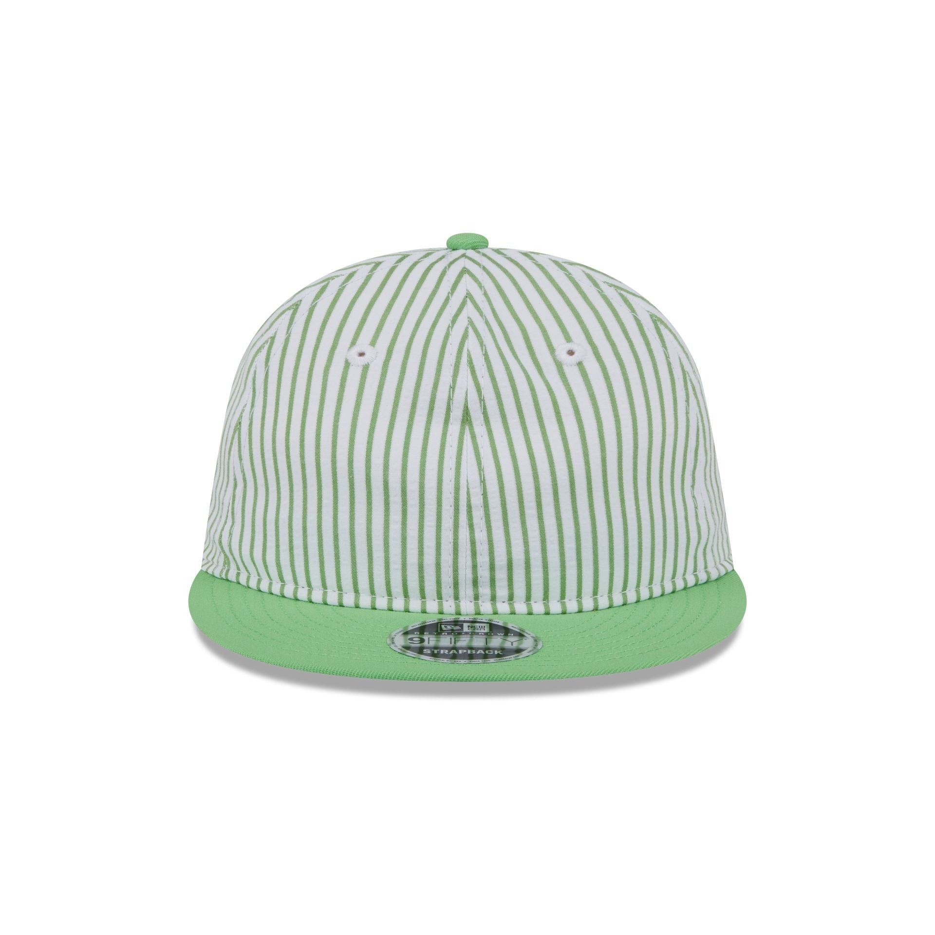 New Era Cap Lime Green Pinstripe Retro Crown 9FIFTY Snapback Hat