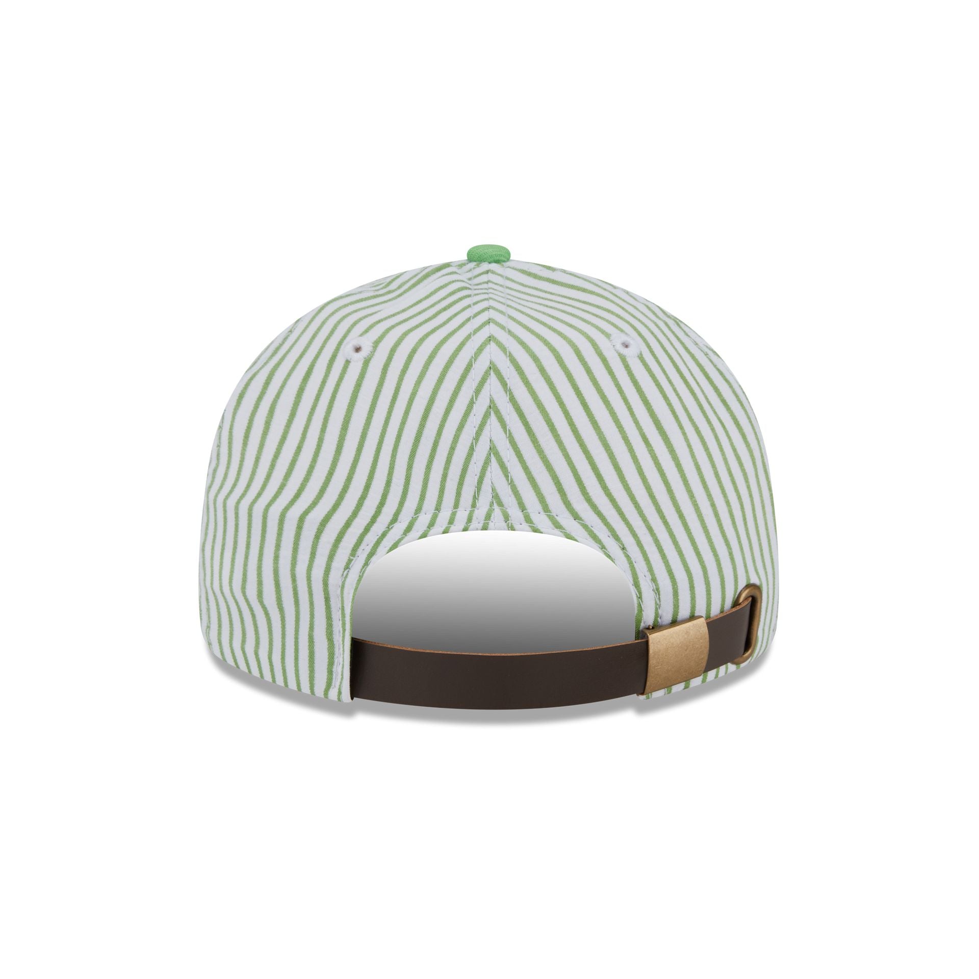 New Era Cap Lime Green Pinstripe Retro Crown 9FIFTY Snapback Hat
