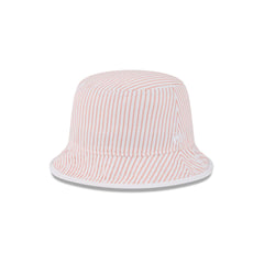 New Era Cap Peach Pinstripe Bucket Hat