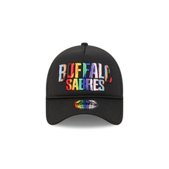 Buffalo Sabres Rainbow Wordmark 9FORTY A-Frame Trucker Hat