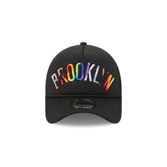 Brooklyn Nets Rainbow Wordmark 9FORTY A-Frame Trucker Hat