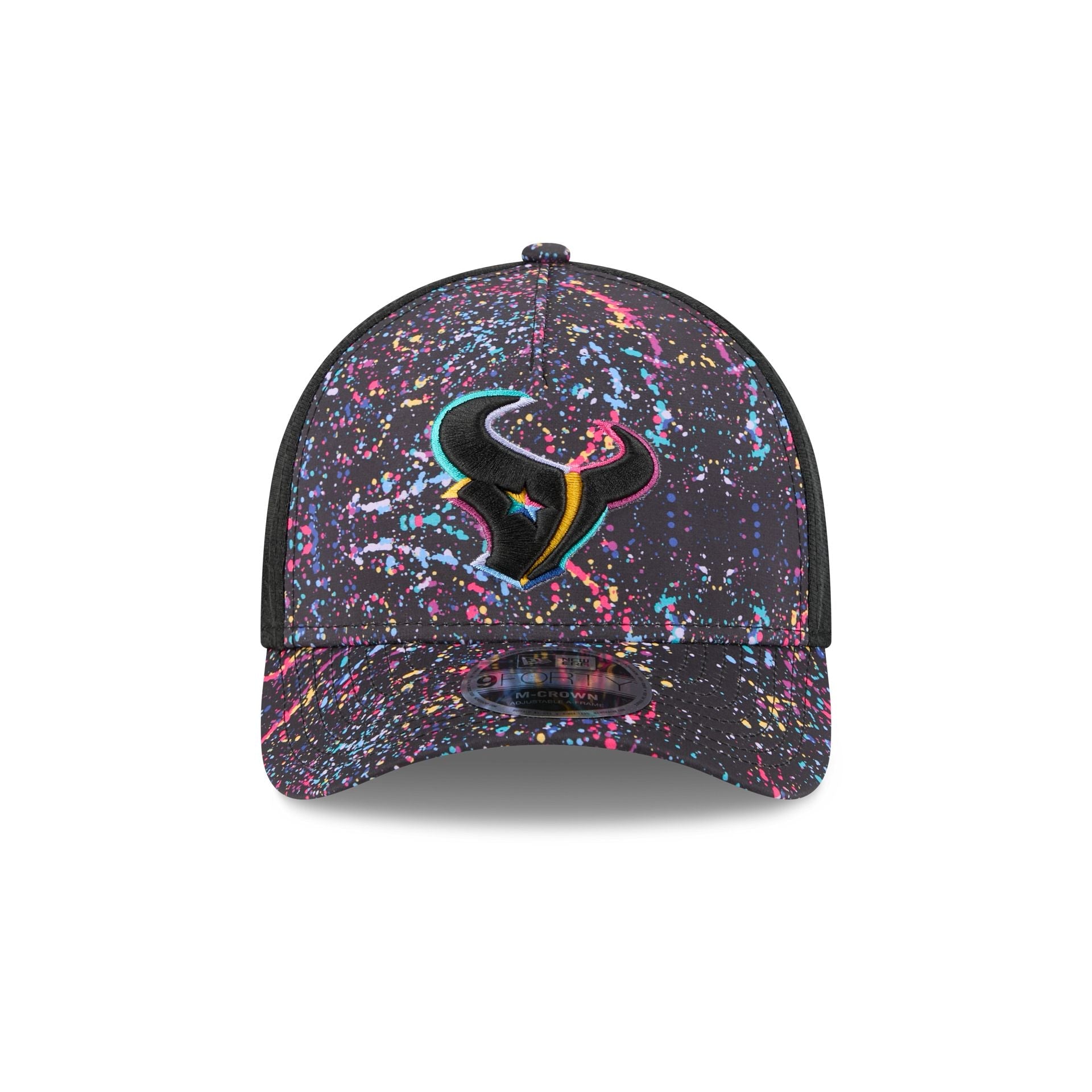 Houston Texans 2025 Crucial Catch 9FORTY M-Crown A-Frame Trucker Hat