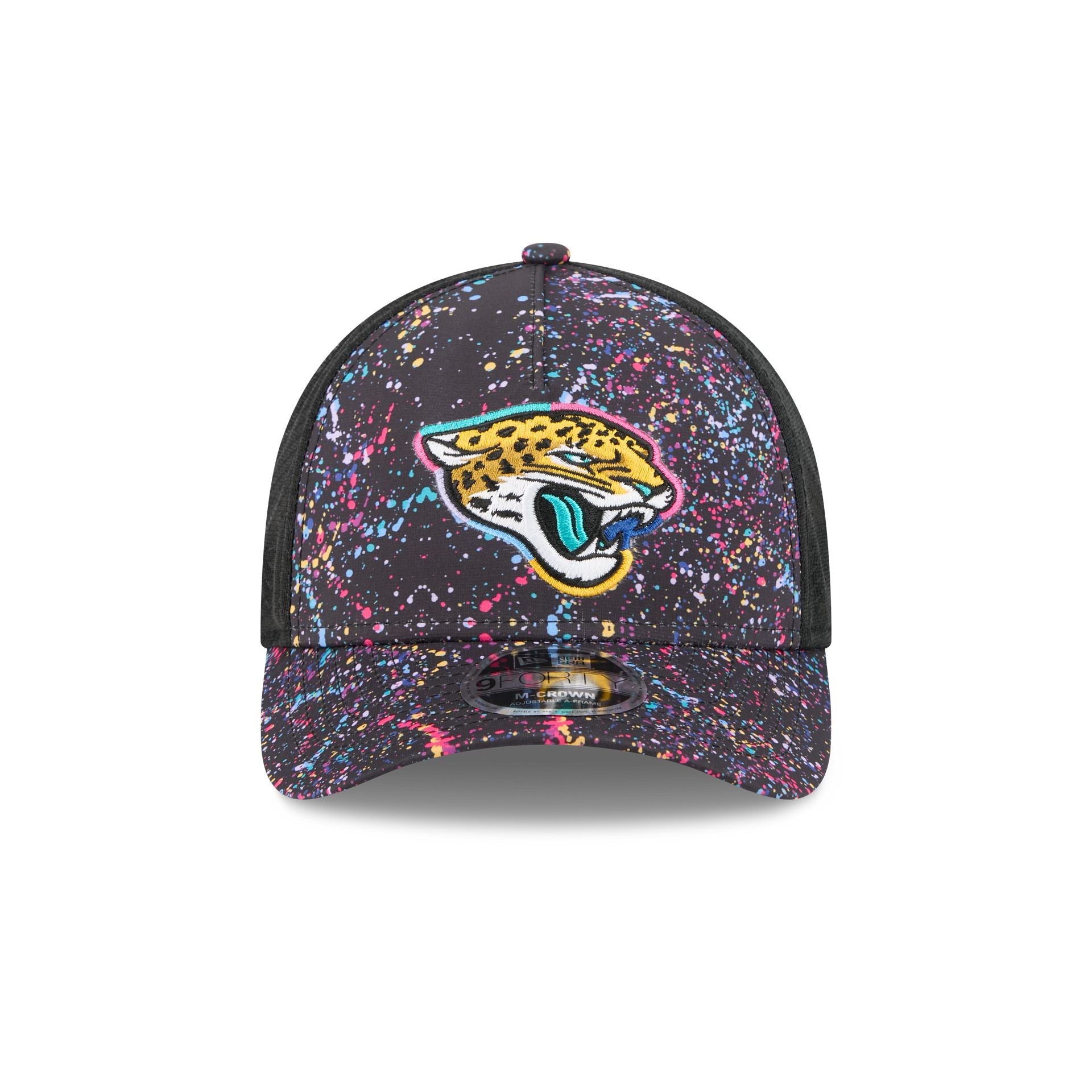 Jacksonville Jaguars 2025 Crucial Catch 9FORTY M-Crown A-Frame Trucker Hat