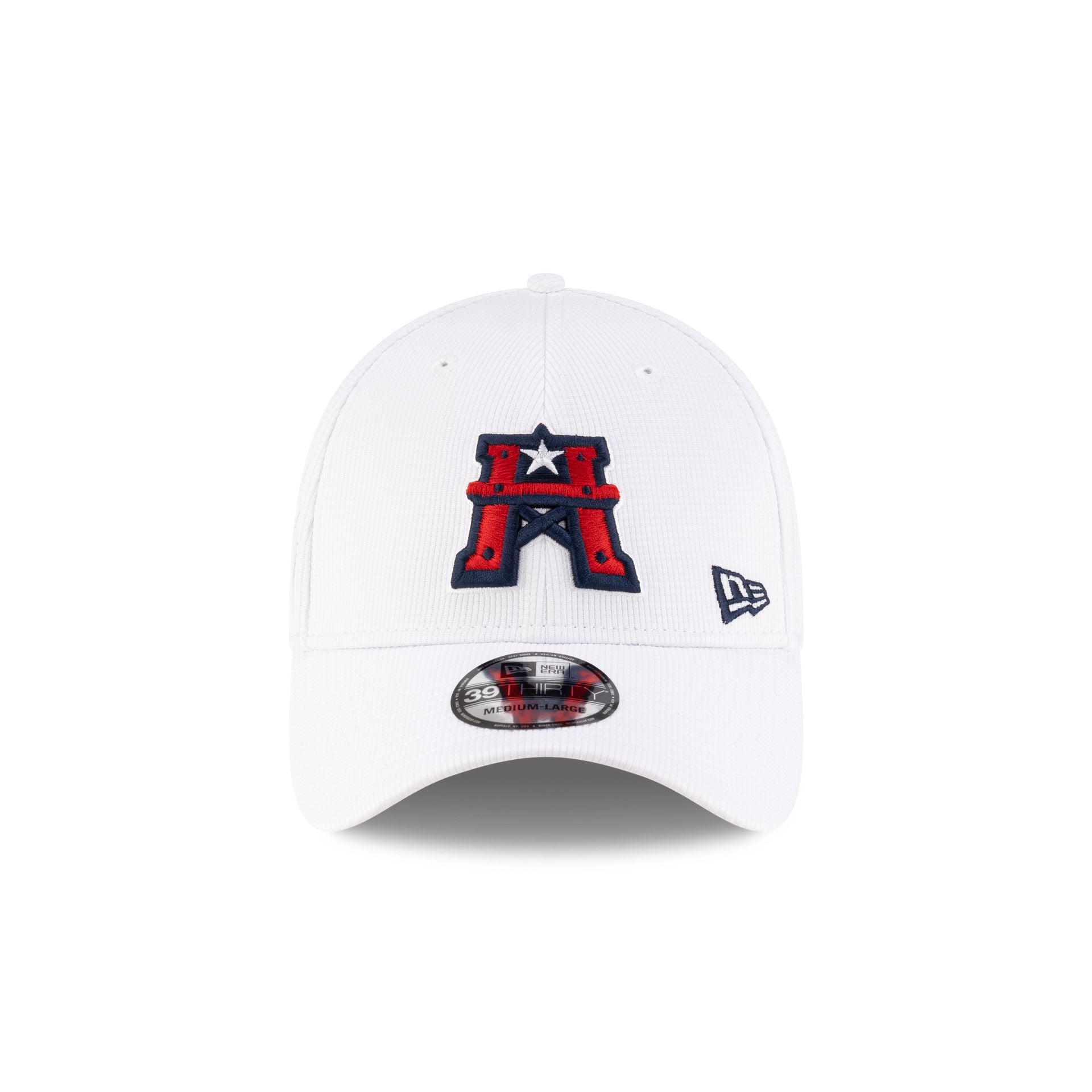 Houston Roughnecks White 39THIRTY Stretch Fit Hat