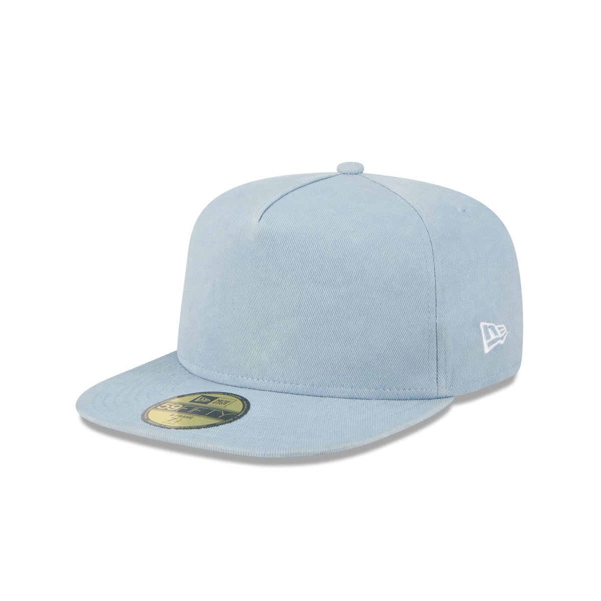 New Era Cap Washed Twill Sky Blue 59FIFTY A-Frame Fitted Hat