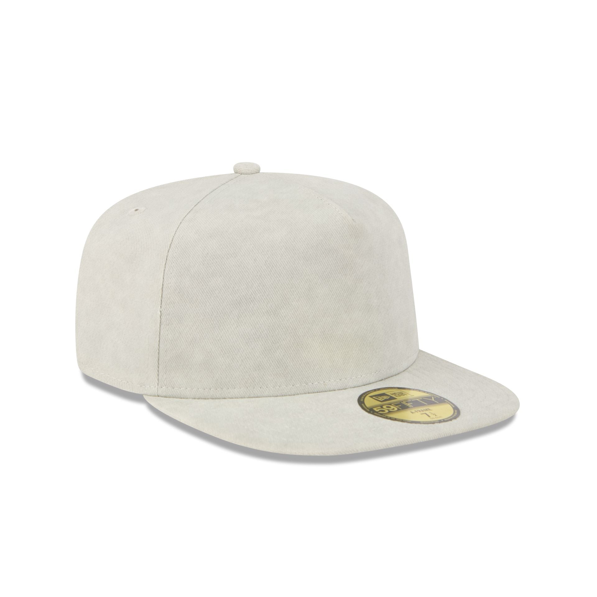 New Era Cap Washed Twill Light Biege 59FIFTY A-Frame Fitted Hat