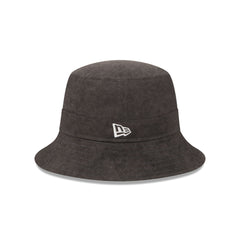 New Era Cap Washed Twill Black Bucket Hat
