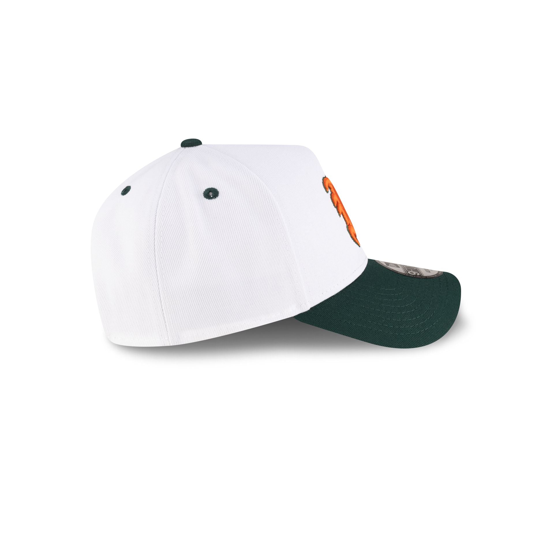 New Era x adidas Miami Hurricanes White 9FORTY A-Frame Snapback Hat