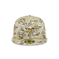Minnesota Vikings 2025 Salute to Service Fan Gear 59FIFTY Fitted Hat