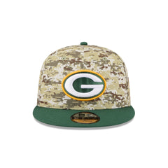 Green Bay Packers 2025 Salute to Service Fan Gear 9FIFTY Snapback Hat