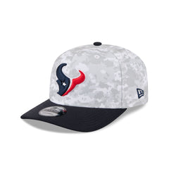 Houston Texans 2025 Salute to Service Fan Gear 9SEVENTY Stretch-Snap Hat