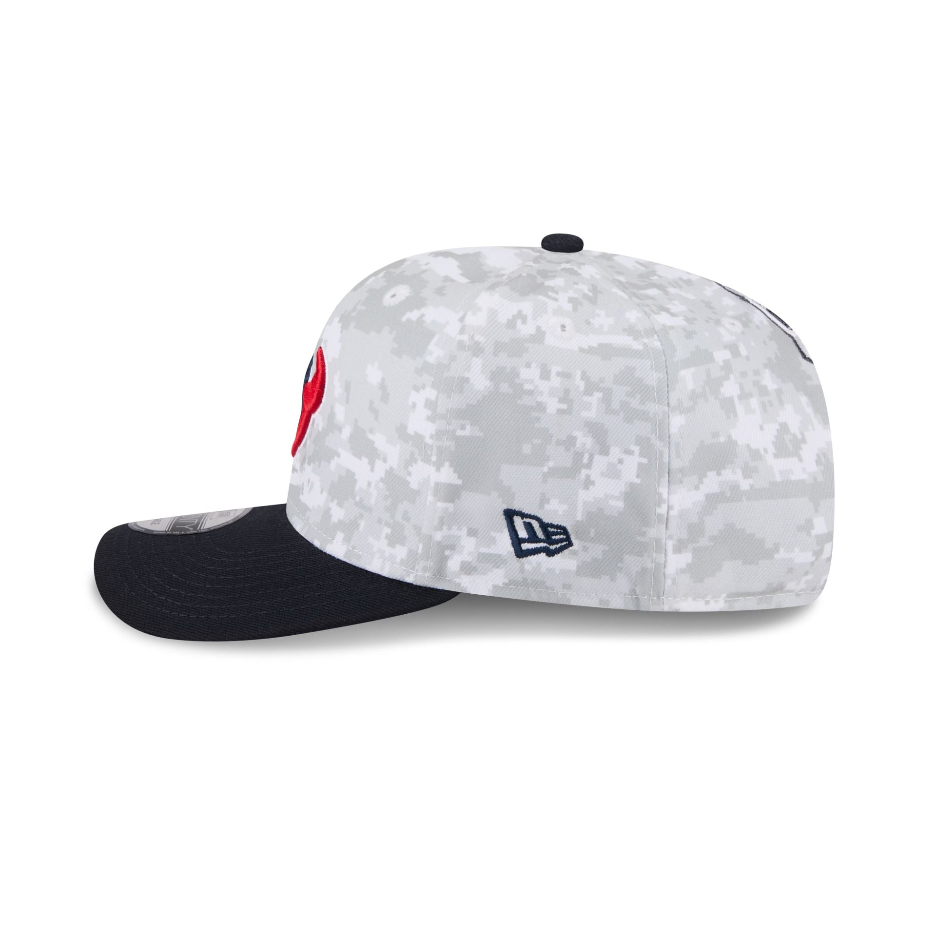 Houston Texans 2025 Salute to Service Fan Gear 9SEVENTY Stretch-Snap Hat