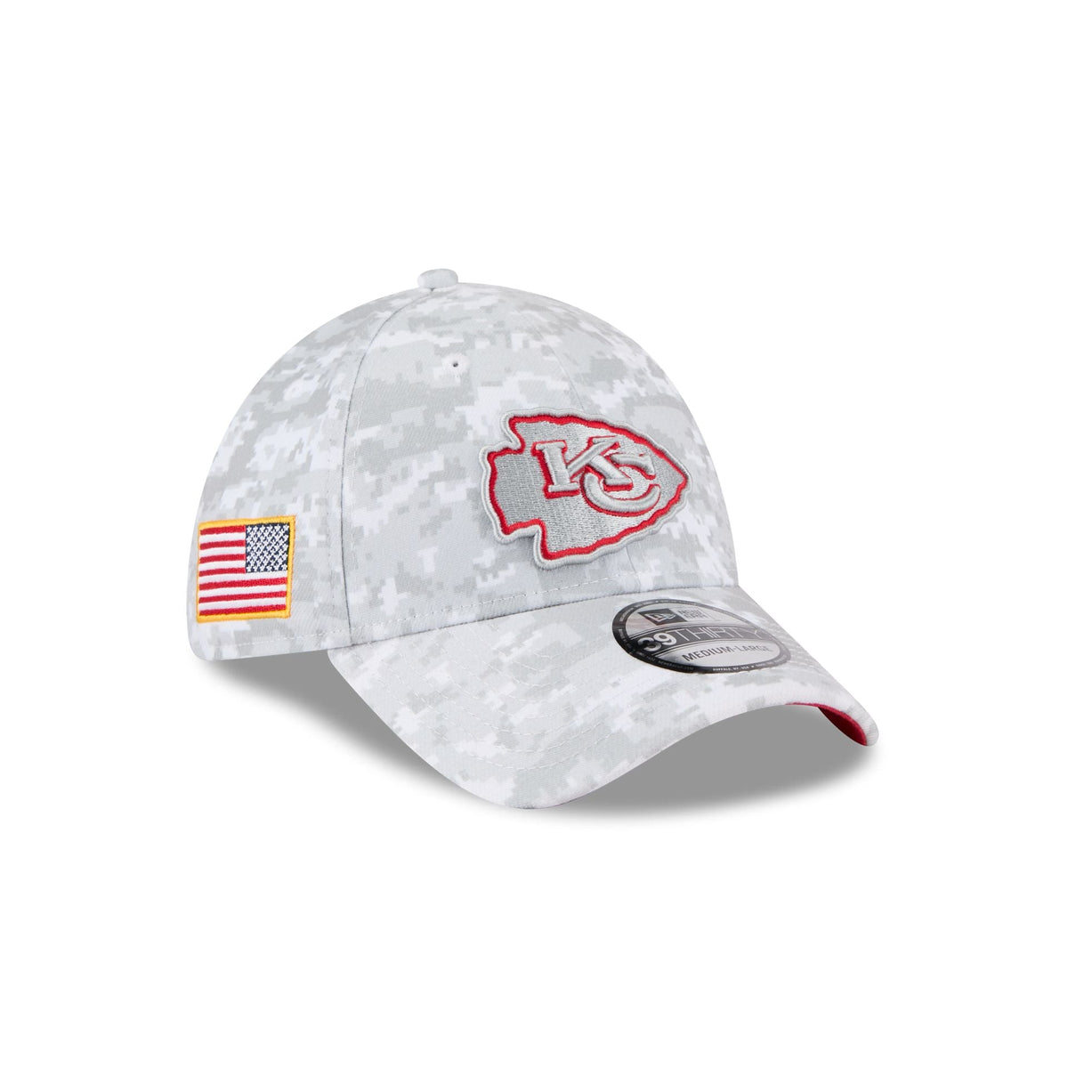 Kansas City Chiefs 2025 Salute to Service Fan Gear 39THIRTY Stretch Fit Hat