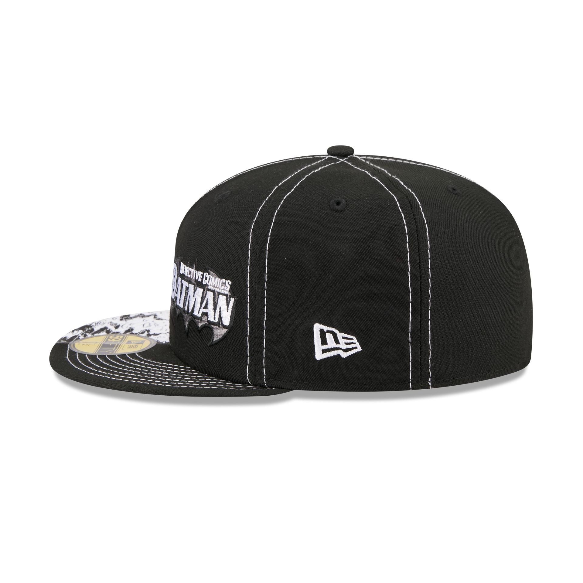 Batman Black and White Comic 59FIFTY Fitted Hat