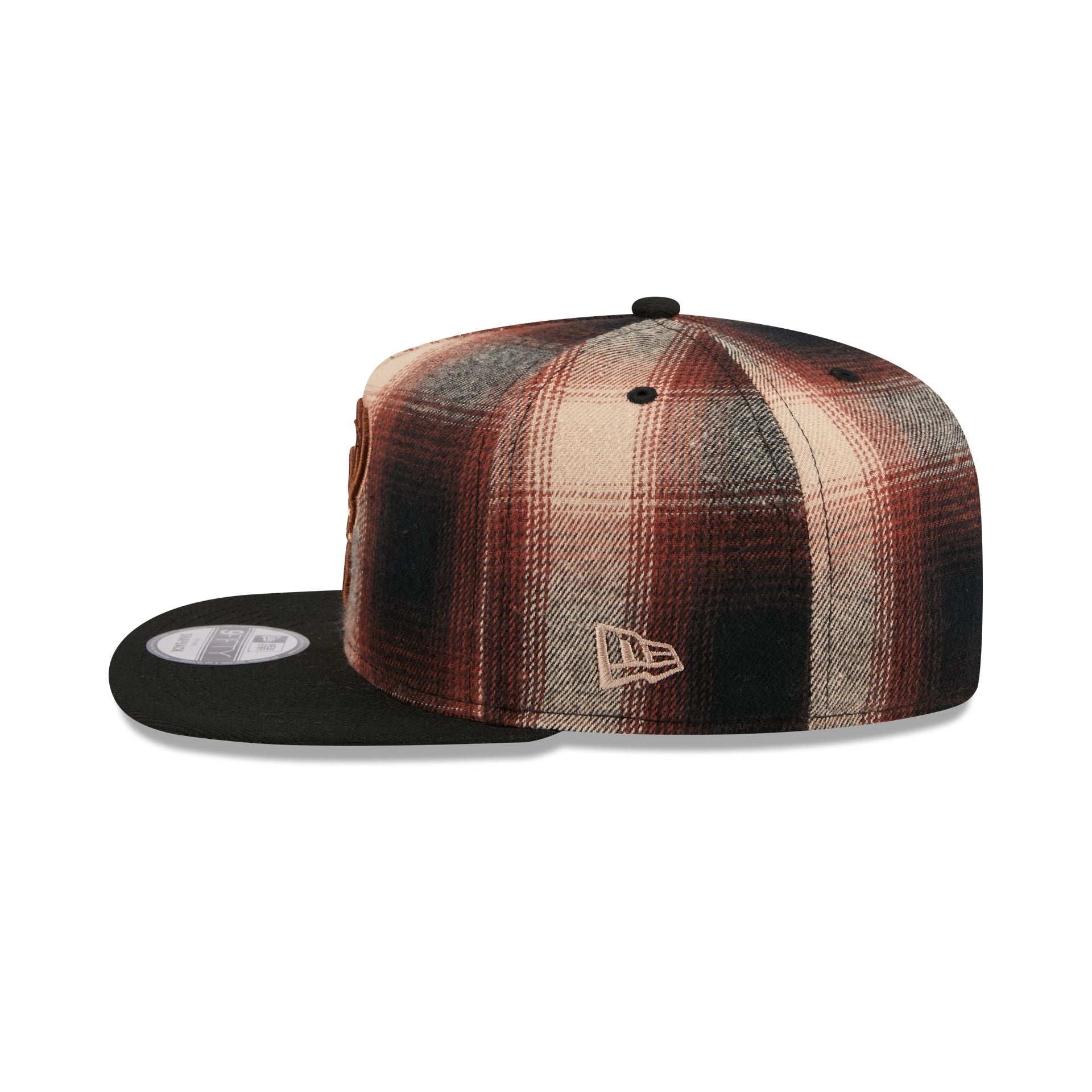 Milwaukee Bucks Grunge Plaid 9FIFTY A-Frame Adjustable Hat