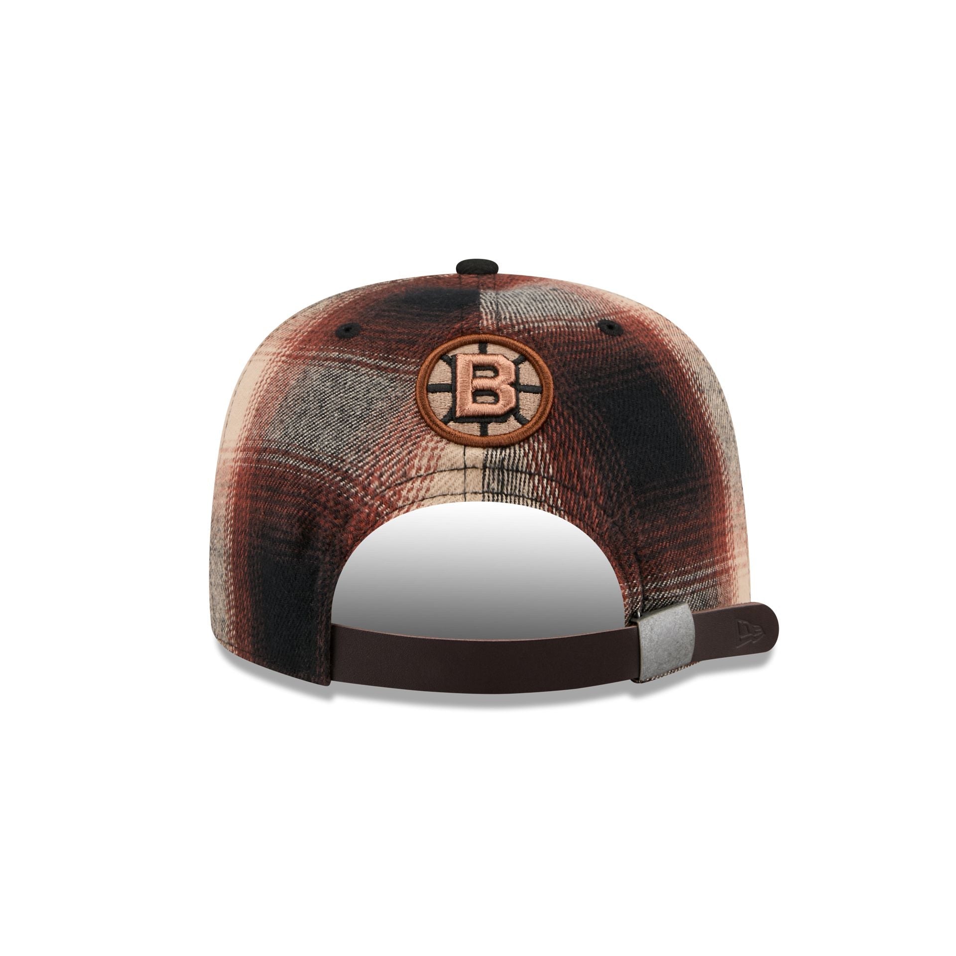 Boston Bruins Grunge Plaid 9FIFTY A-Frame Adjustable Hat