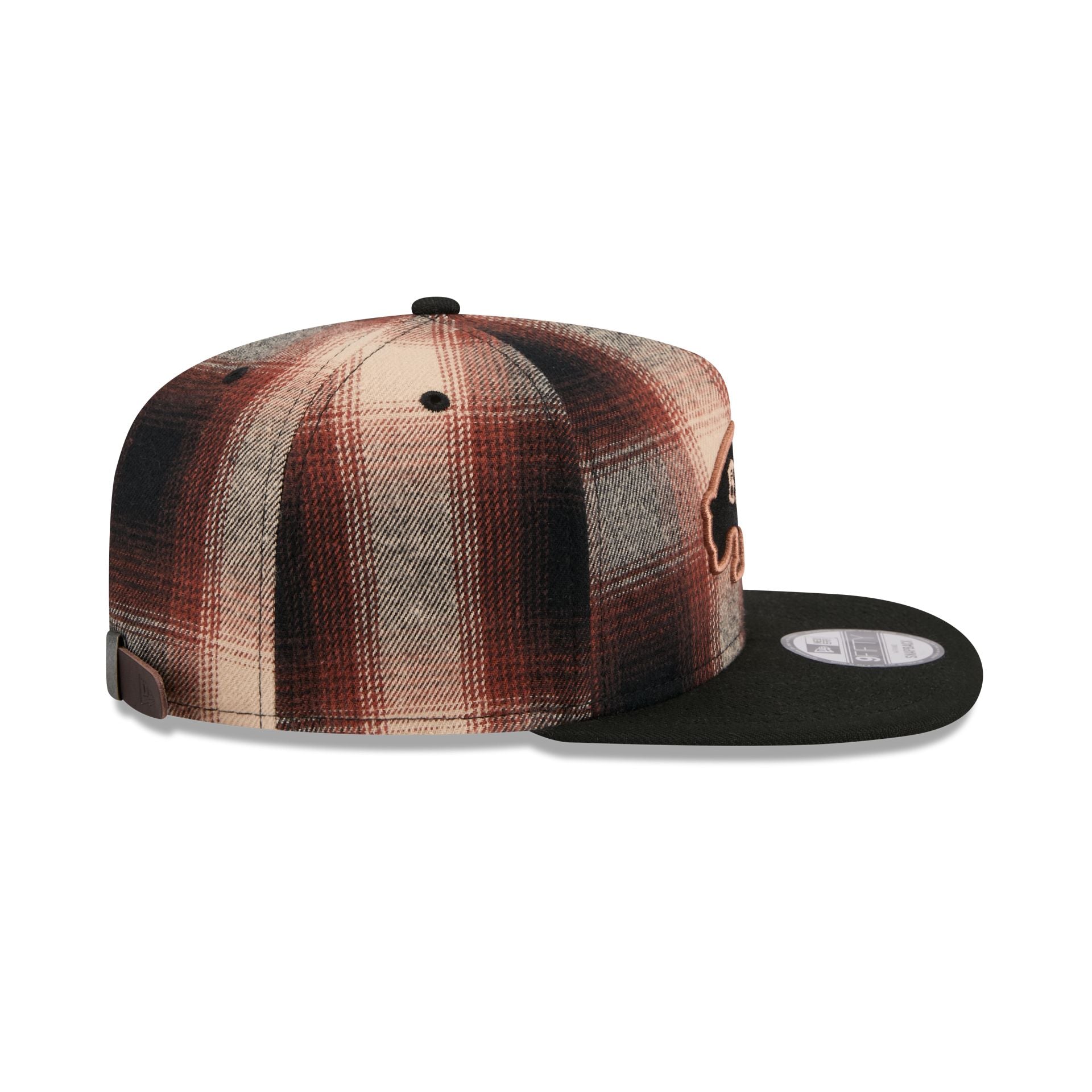 Boston Bruins Grunge Plaid 9FIFTY A-Frame Adjustable Hat