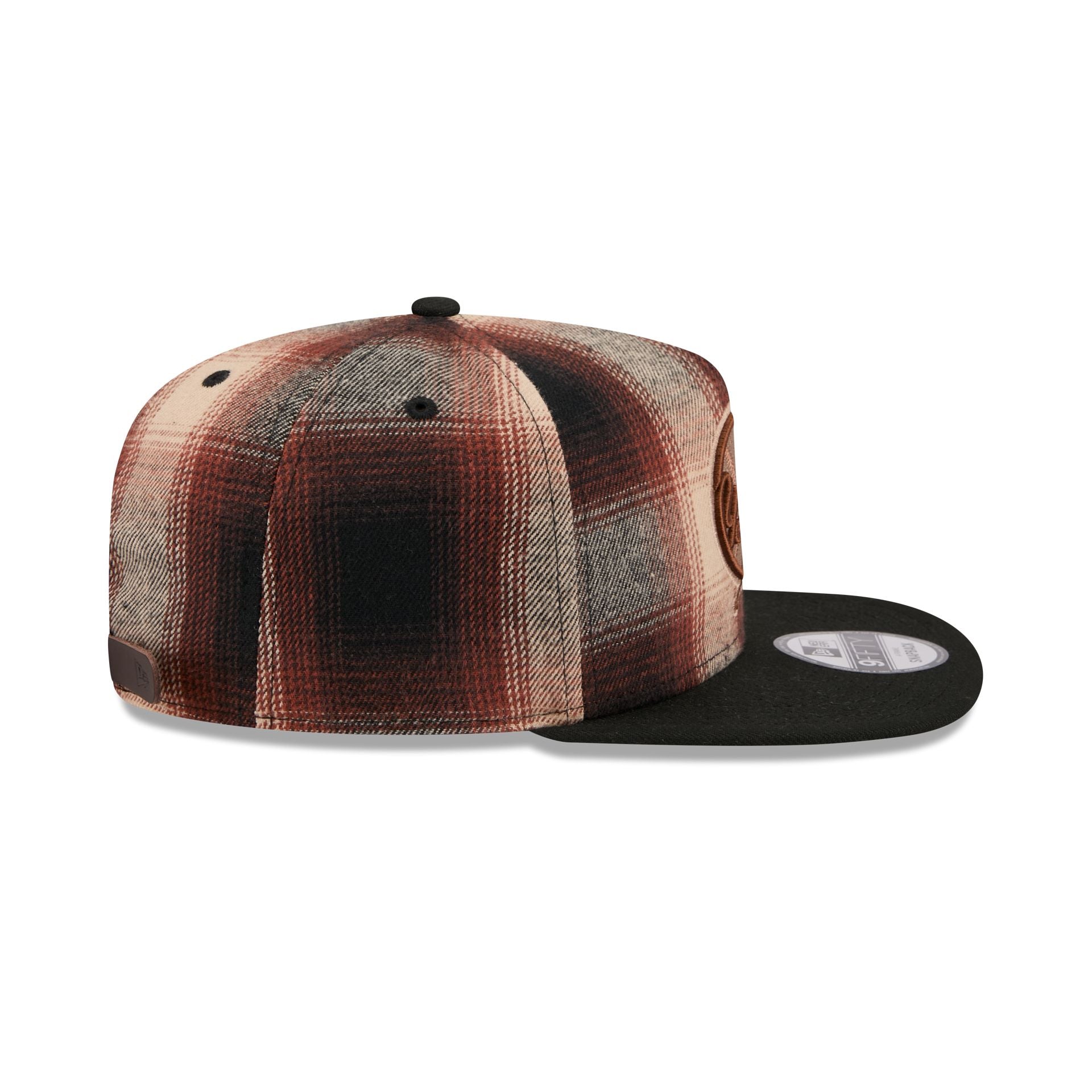 New York Yankees Grunge Plaid 9FIFTY A-Frame Adjustable Hat
