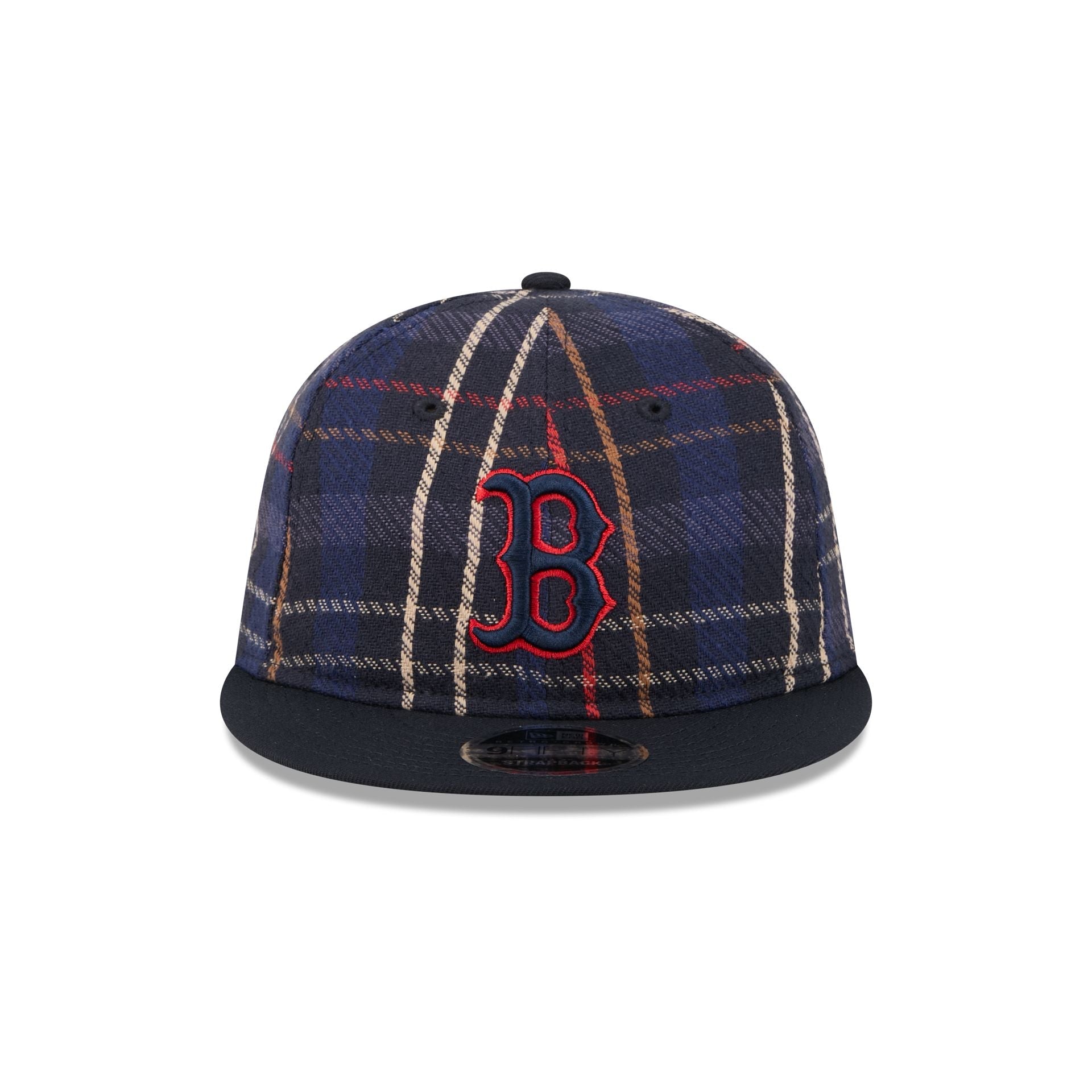 Boston Red Sox Grunge Plaid Retro Crown 9FIFTY Adjustable Hat