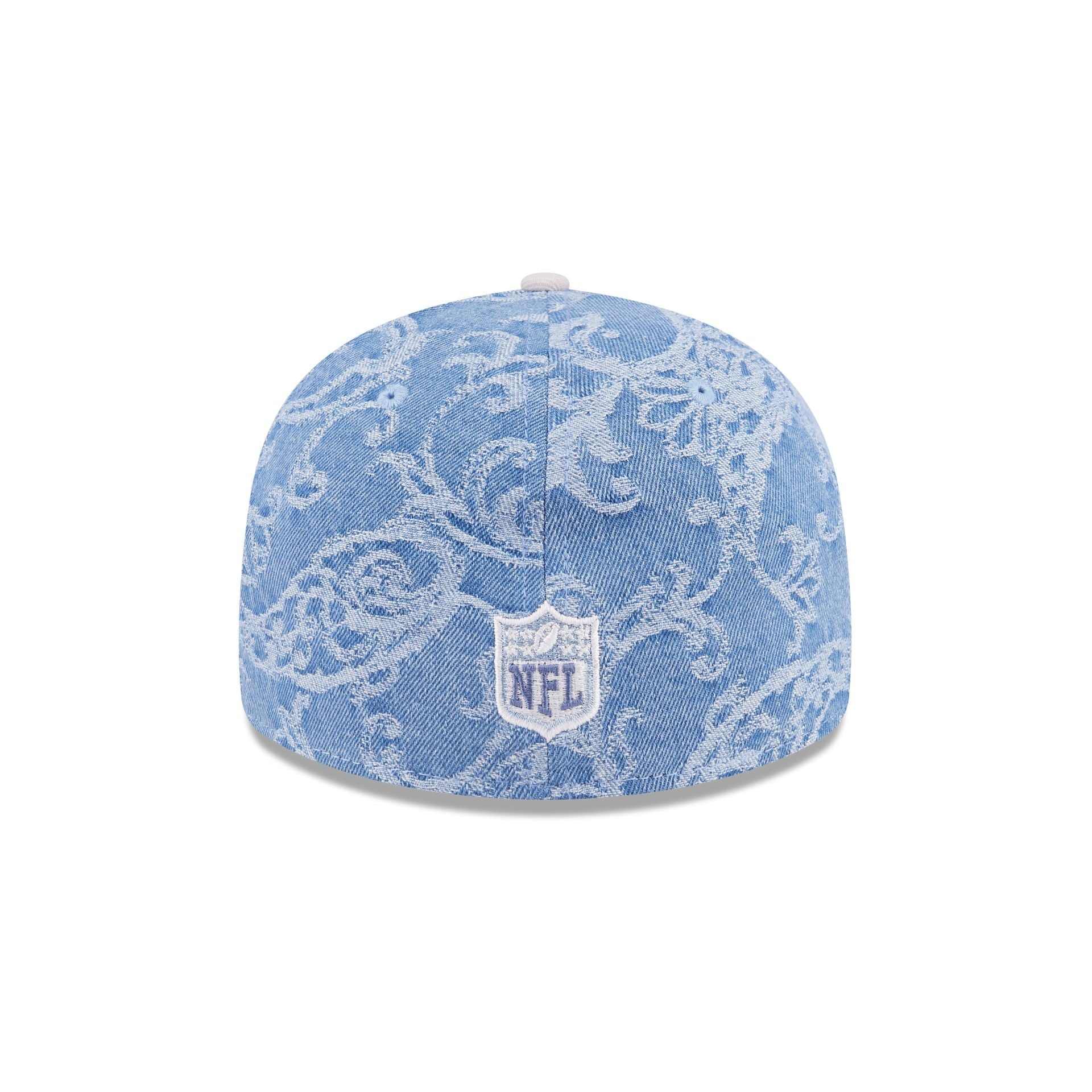 Just Caps Jacquard Denim Detroit Lions Retro Crown 59FIFTY Fitted Hat