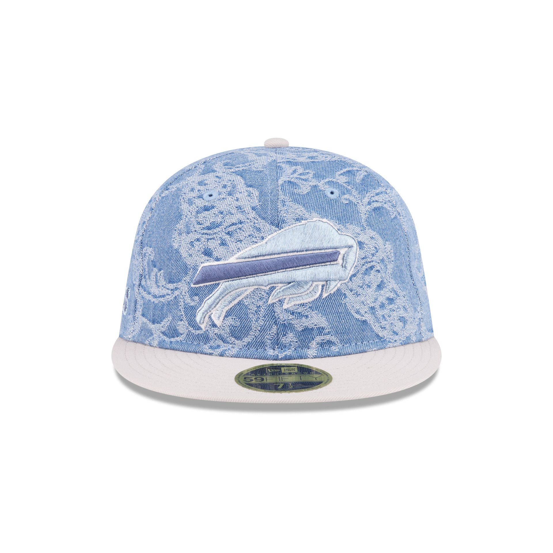 Just Caps Jacquard Denim Buffalo Bills Retro Crown 59FIFTY Fitted Hat