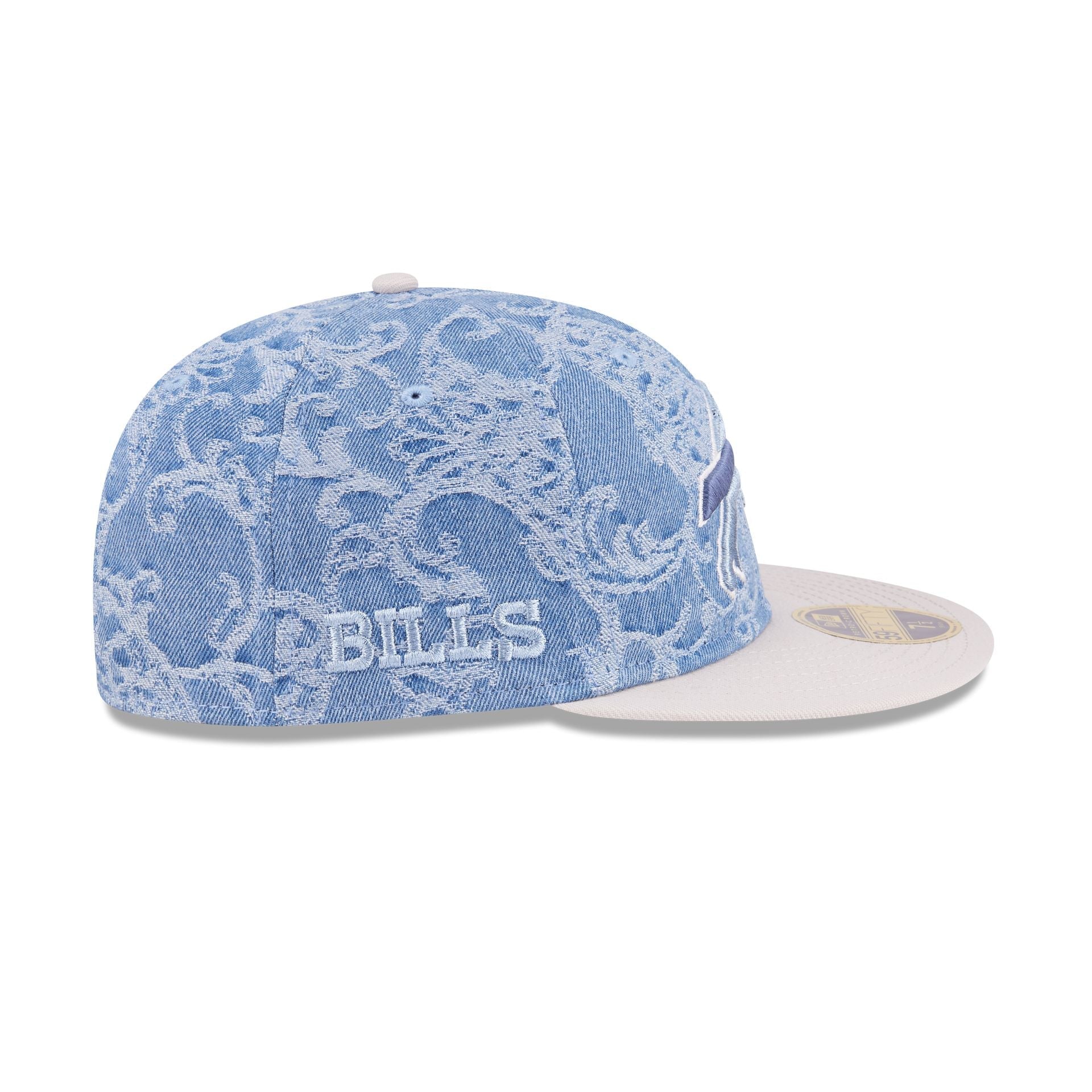 Just Caps Jacquard Denim Buffalo Bills Retro Crown 59FIFTY Fitted Hat