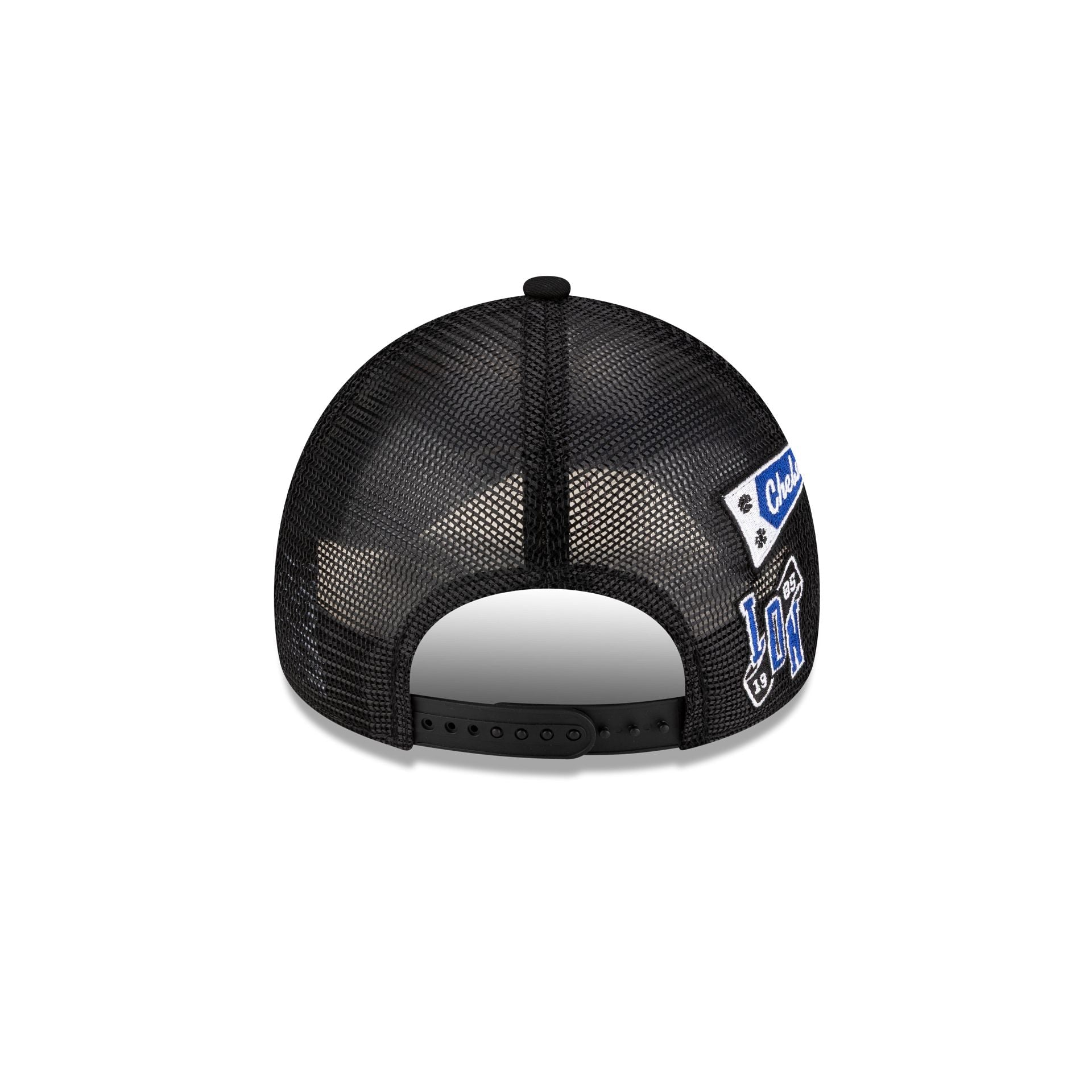 Chelsea FC Patch Black 9FORTY A-Frame Trucker Hat