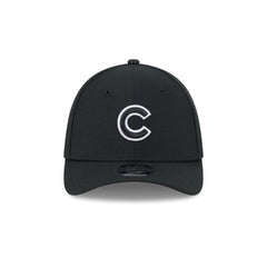 Chicago Cubs Black and White 39THIRTY M-Crown Stretch Fit Hat