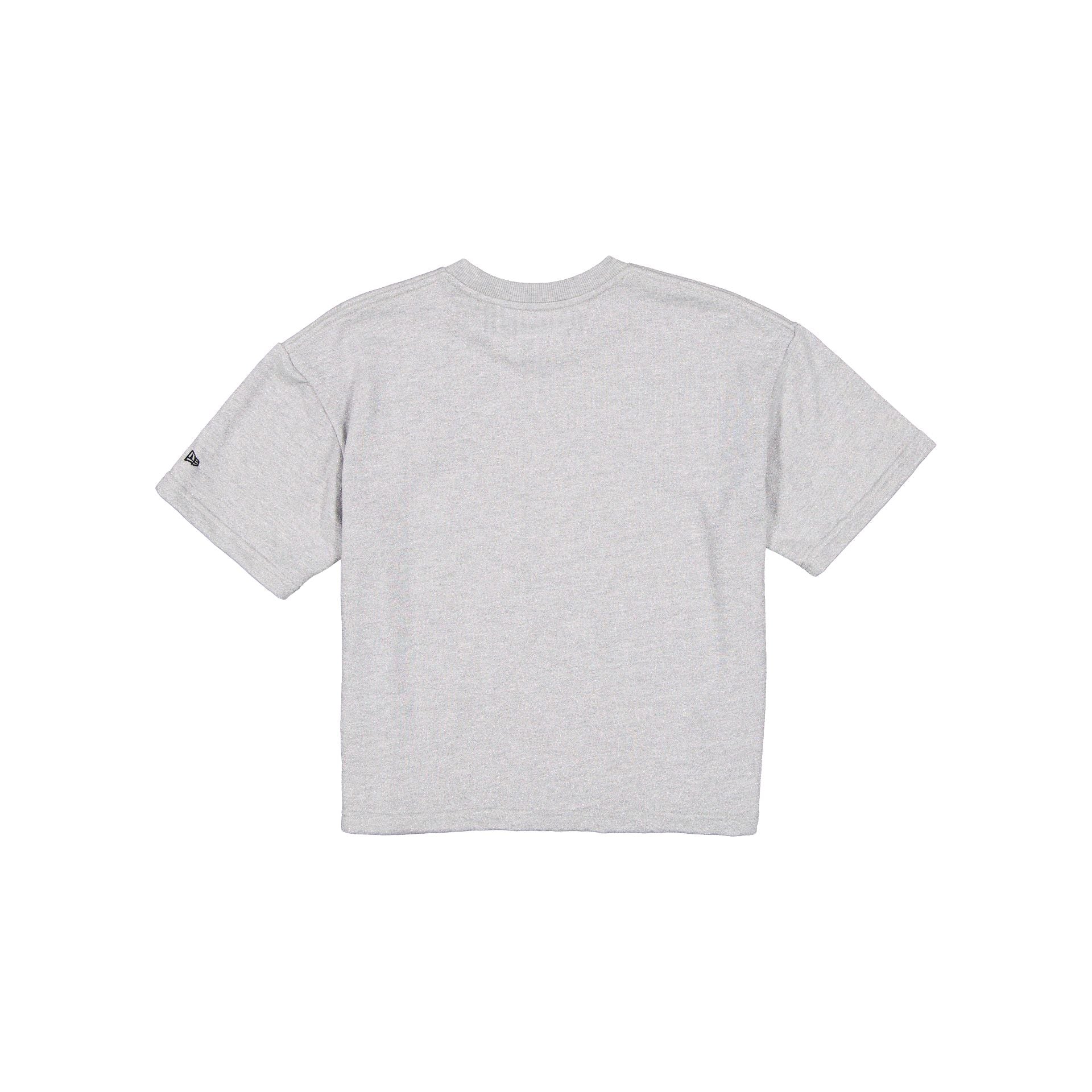Atlanta Braves Glam Game Women's Cropped Heather Gray T-Shirt