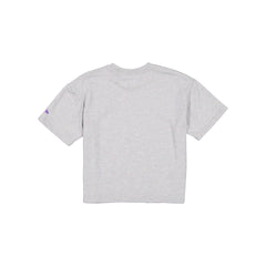 Los Angeles Lakers Glam Game Women's Cropped Heather Gray T-Shirt