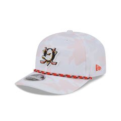 Anaheim Ducks White Camo Performance Rope 9SEVENTY Stretch-Snap Hat