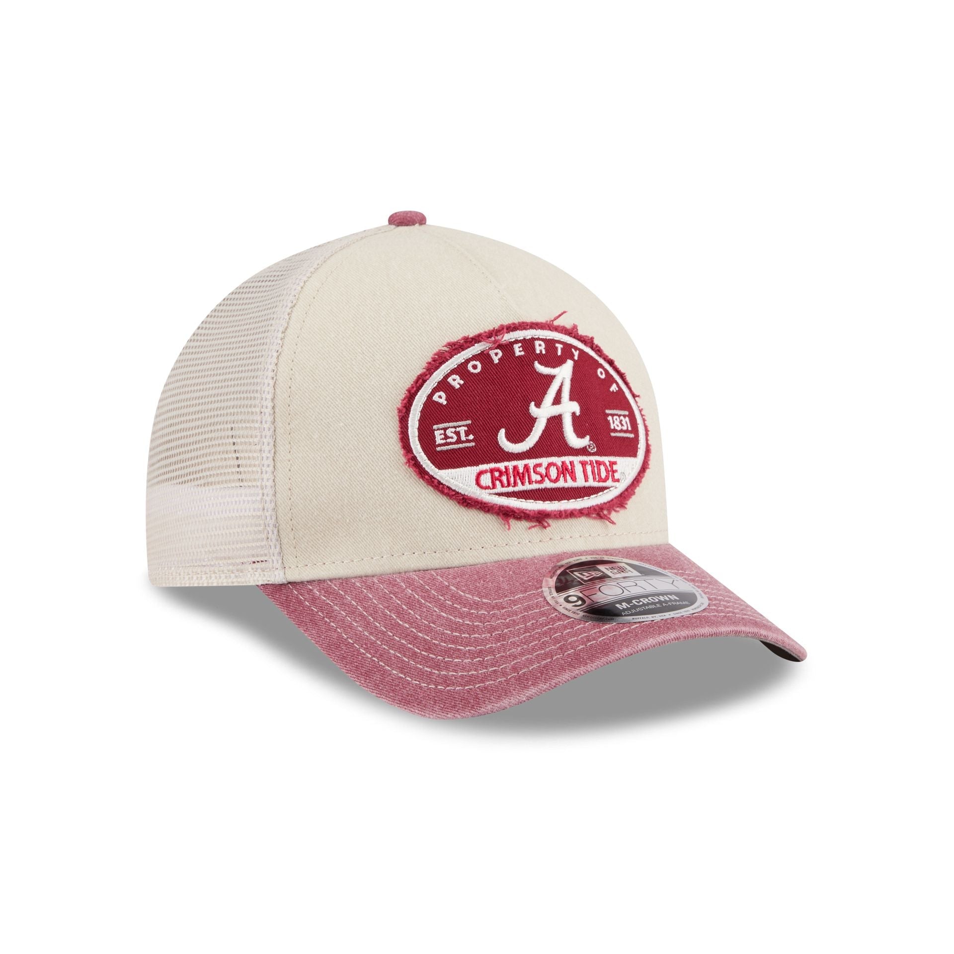 Alabama Crimson Tide Frayed 9FORTY M-Crown A-Frame Trucker Hat