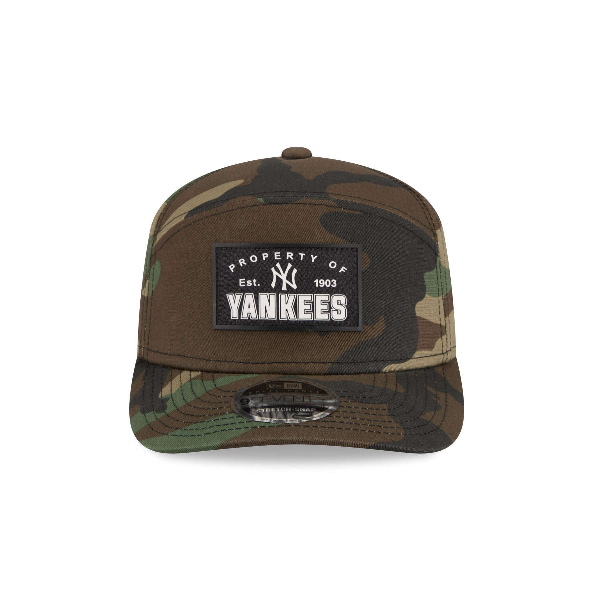 New York Yankees Property of Patch Camo Split Panel 9SEVENTY Stretch-Snap Hat