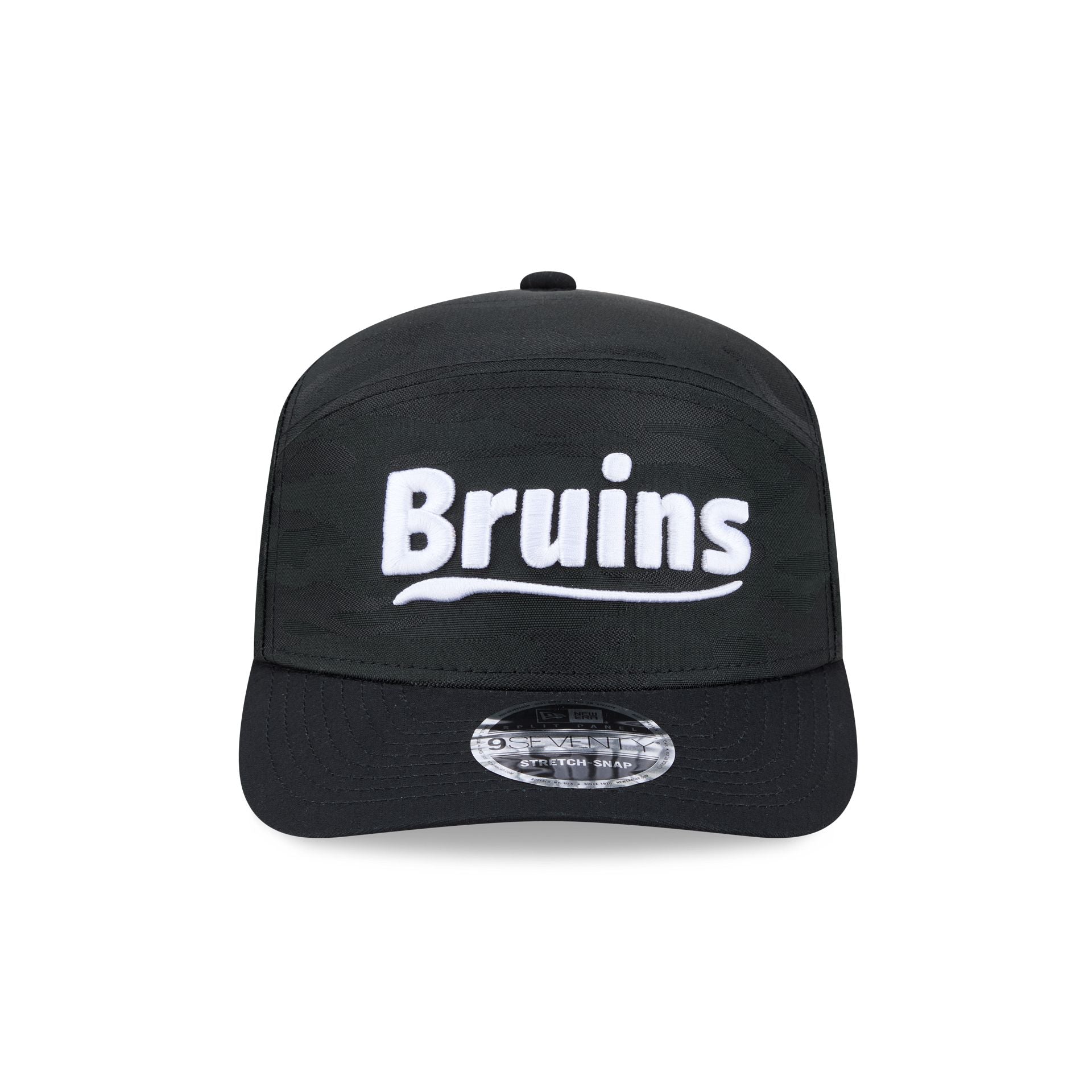 Boston Bruins Black Camo Split Panel 9SEVENTY Stretch-Snap Hat