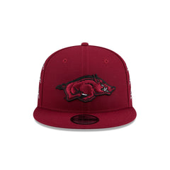 Arkansas Razorbacks Sticker Helmet 9FIFTY Snapback Hat