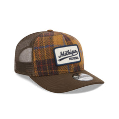 Michigan Wolverines Wool Plaid 9SEVENTY Trucker Hat