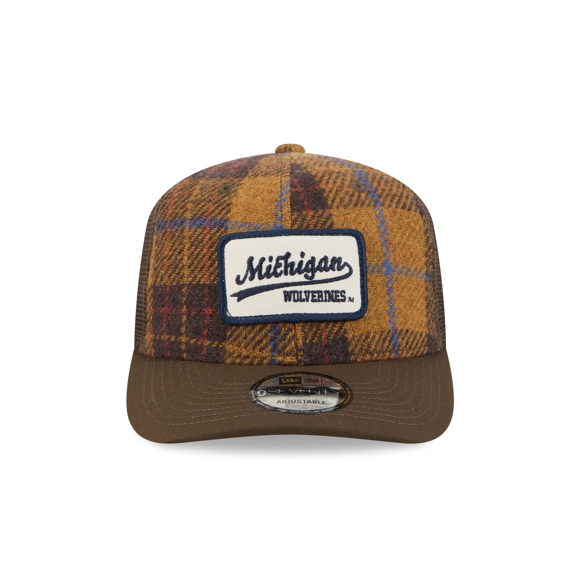 Michigan Wolverines Wool Plaid 9SEVENTY Trucker Hat