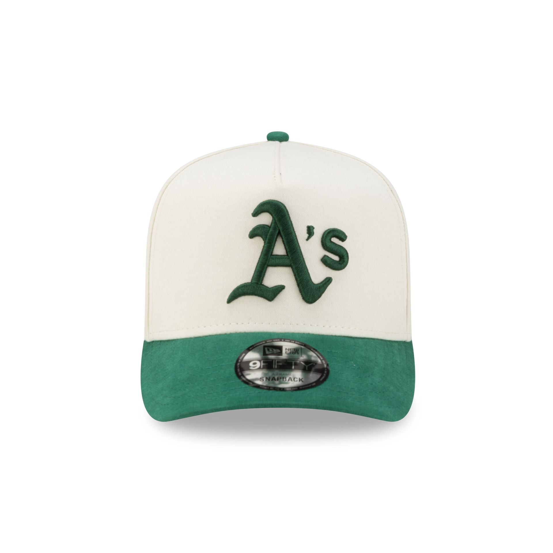 Athletics Cotton Brush Chrome Pre-Curve 9FIFTY A-Frame Snapback Hat