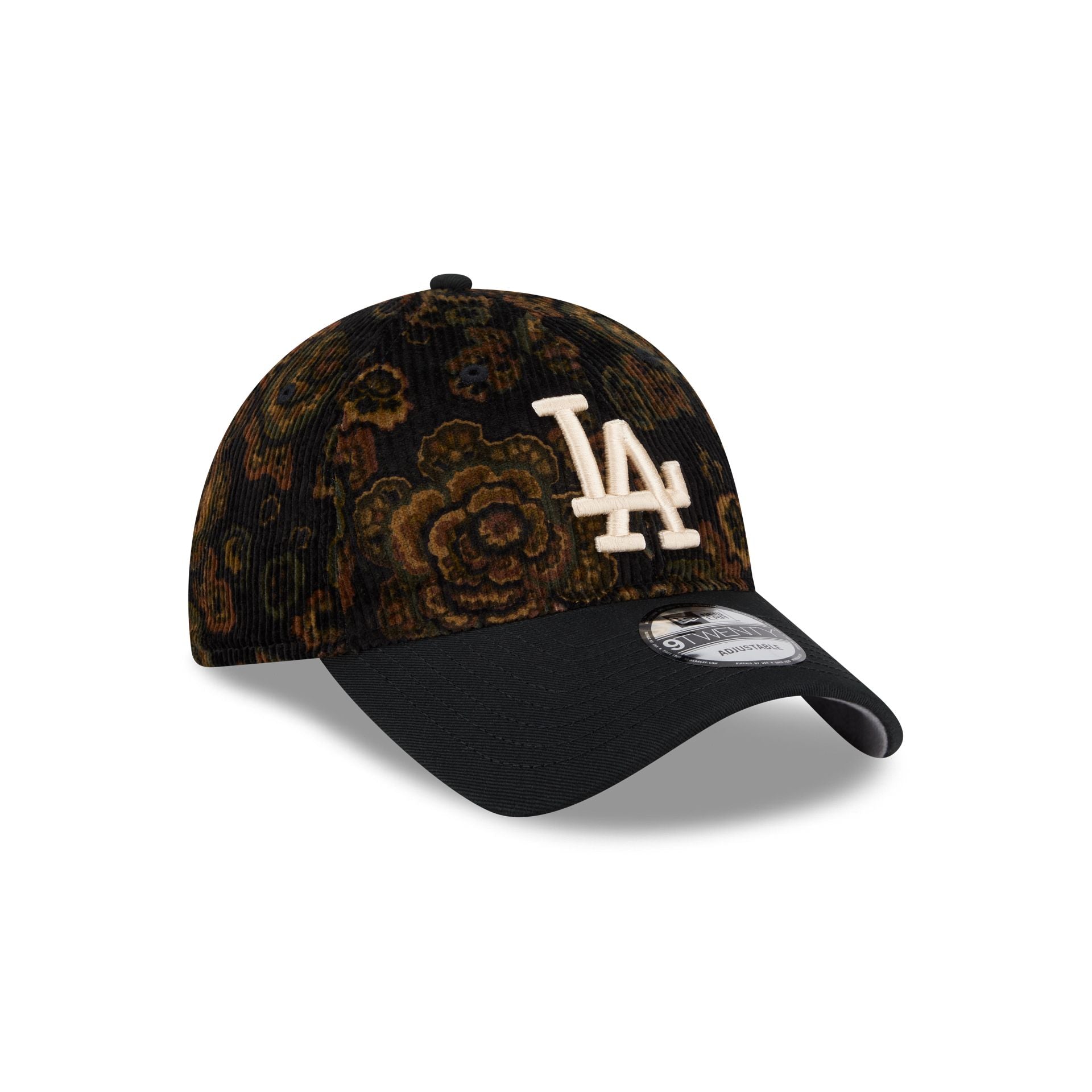 Los Angeles Dodgers Three Looms Floral Corduroy 9TWENTY Adjustable Hat
