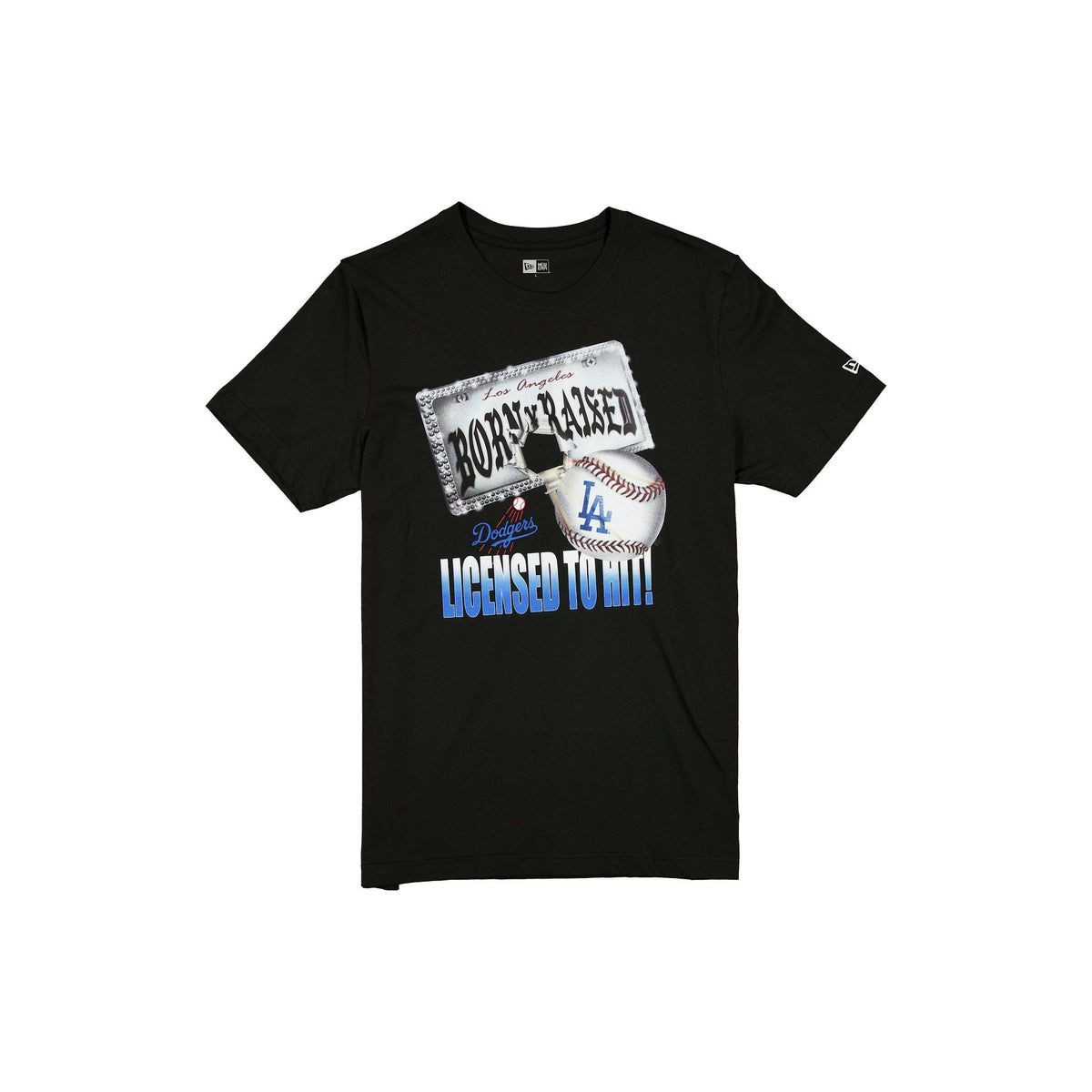 Born x Raised x Los Angeles Dodgers Licensed to Hit Black T-Shirt