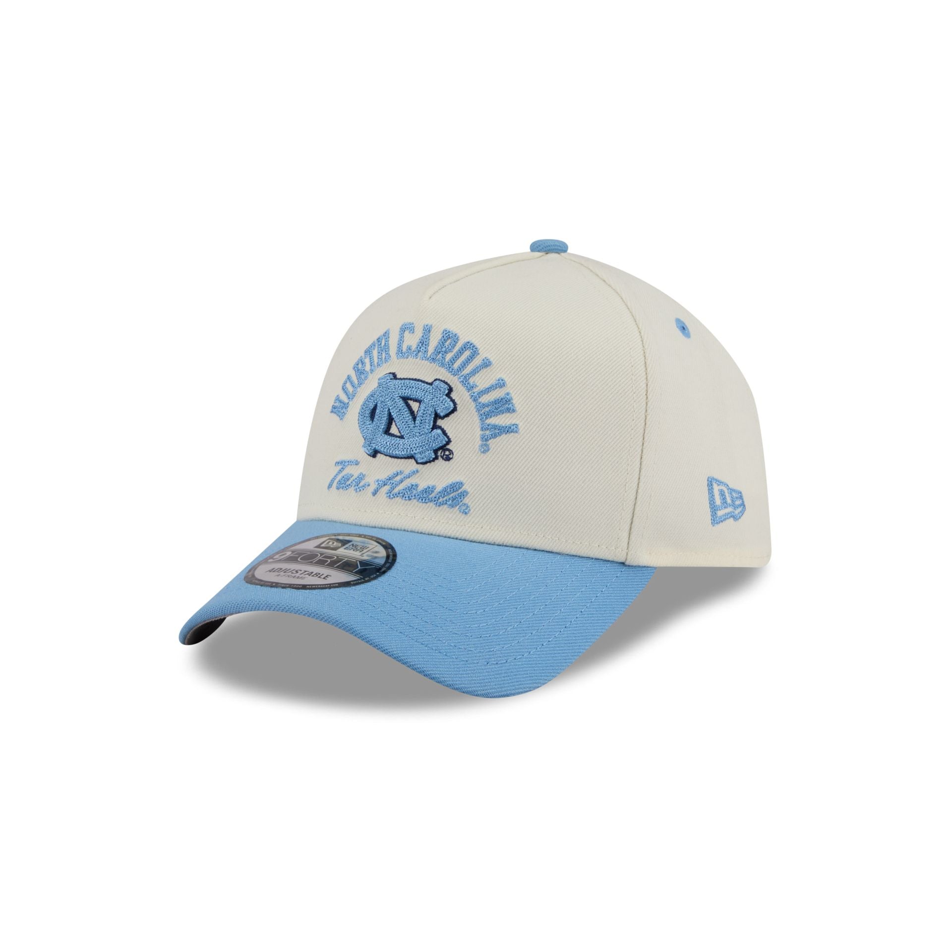 North Carolina Tar Heels Chrome White Arched 9FORTY A-Frame Snapback Hat