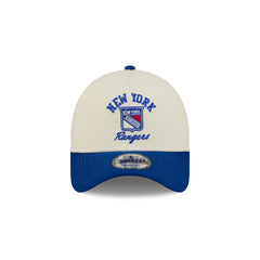 New York Rangers Chrome White Arched 9FORTY A-Frame Snapback Hat