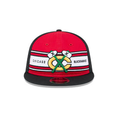 Chicago Blackhawks Team Stripes Retro Crown 9FIFTY Snapback Hat