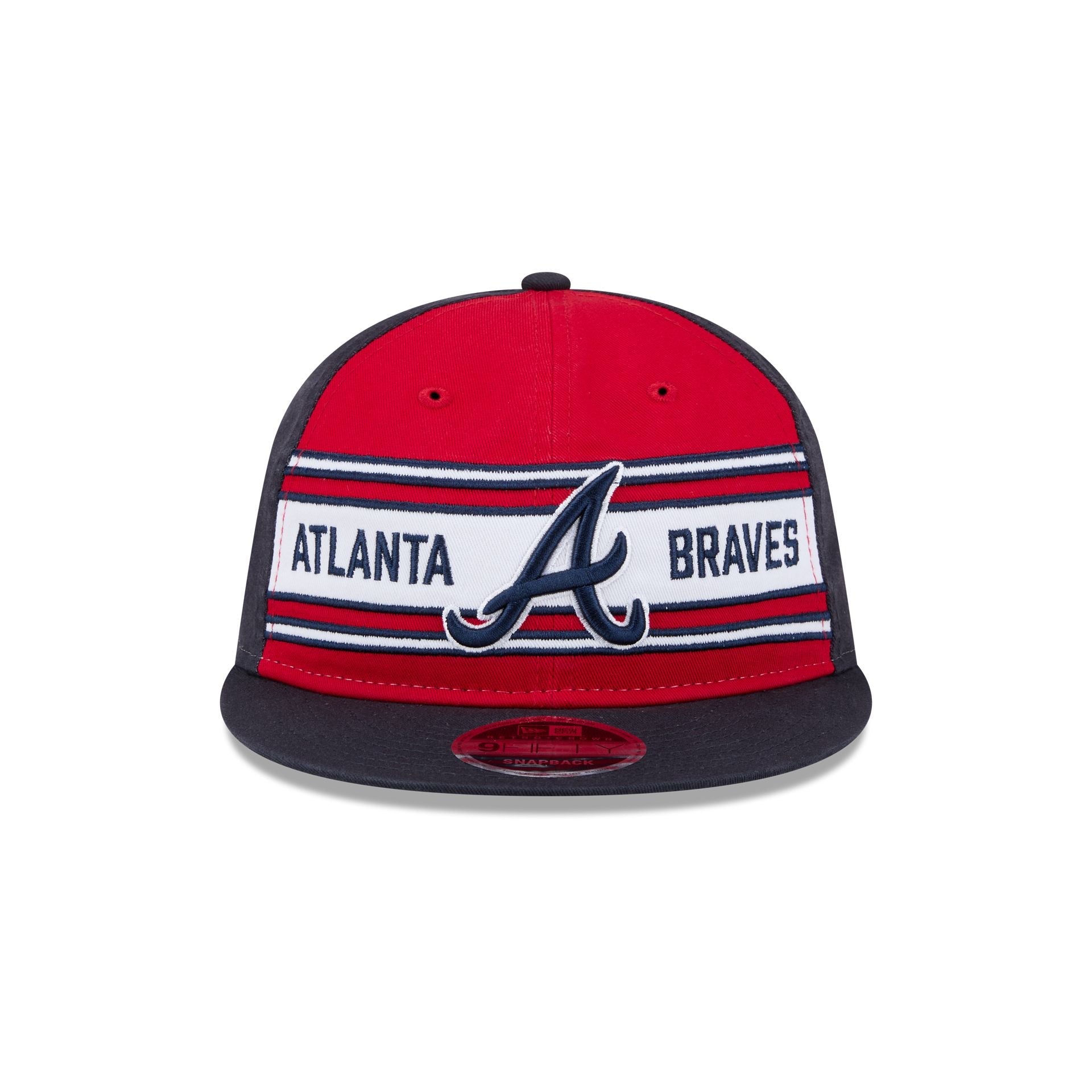 Atlanta Braves Team Stripes Retro Crown 9FIFTY Snapback Hat