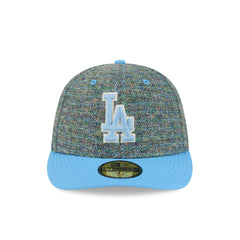 Los Angeles Dodgers Three Looms Tweedy Cotton Radiant Blue 59FIFTY Fitted Hat