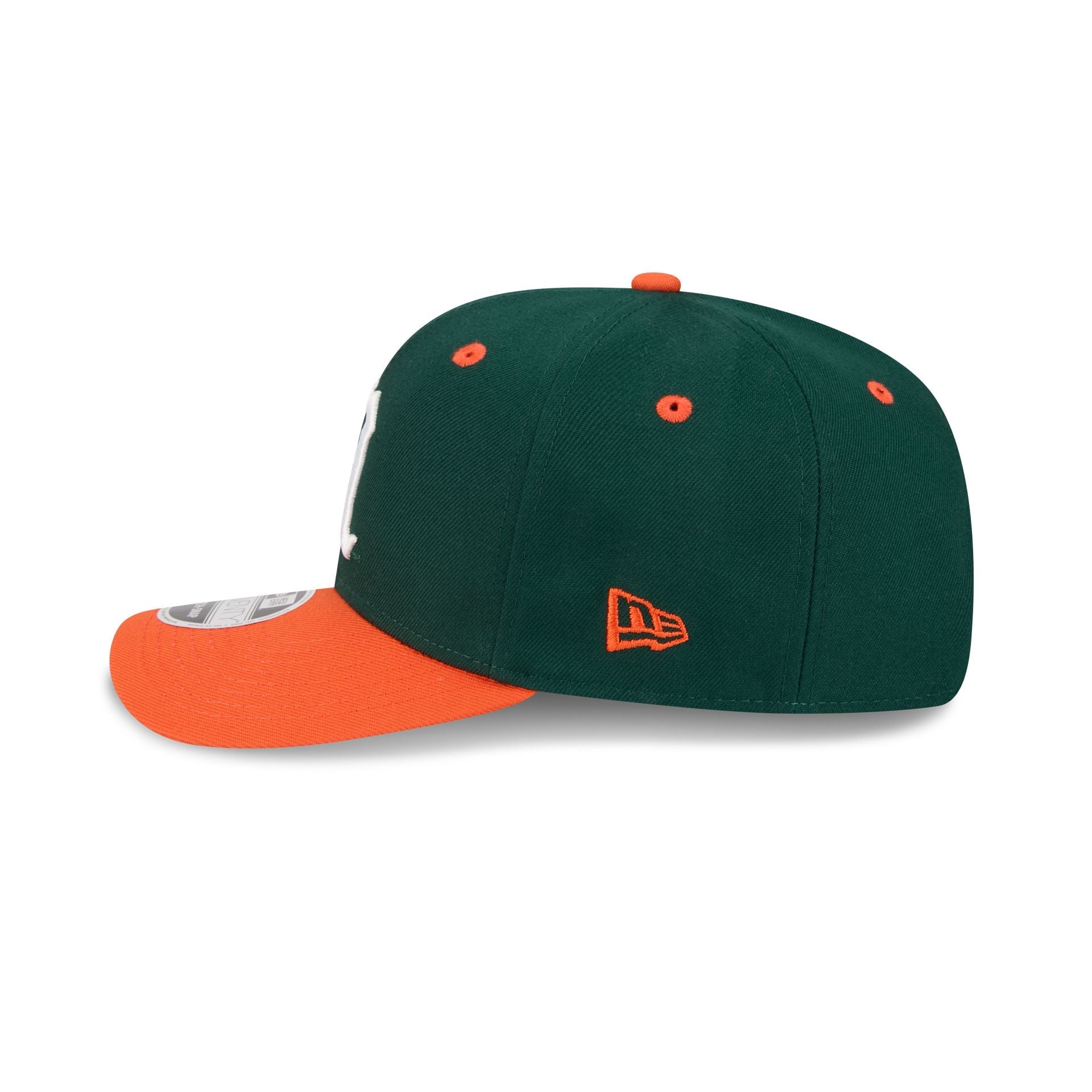 New Era x adidas Miami Hurricanes Dark Green 9SEVENTY Stretch-Snap Hat
